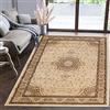 Mazovia Tappeto Salotto Moderno Pelo Corto - Tappeti Moderni Soggiorno - Tappeti Camera da Letto - Tappeti Salotto Grandi Dimesnioni - Motivo Orientale Ornamenti Tradizionali - Beige - 70x140 cm
