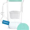 Wessper Caraffa Filtrante per Acqua con contatore LED 2,8L | Ricambio per Dafi Unimax Aquaphor A5 BRITA Maxtra+ PHILIPS AWP212/10 | Contiene Caraffa Filtrante per l'acqua + Cartuccia Filtrante, Menta