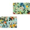 Excelsa Fiori Frida Set 6 Tovagliette Rettangolari, Cm. 43,5 x 29, Decori Assortiti, Plastica PP