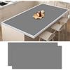 Ultibe Confezione da 2 tappetini grandi in silicone per bancone della cucina, 120 x 60 cm, resistenti al calore, per isola della cucina, impermeabili, multiuso, grigio chiaro