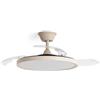 LEDKIA LIGHTING Ventilatore da Soffitto Kleon Beige con Luce LED CCT 2560 lm, Motore DC 15W Silenzioso ed Efficiente, Pale Retrattili, 6 Velocità, 106 cm, Telecomando
