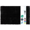 KARAT - Tappetino da bagno lavabile - Tappeto ultra morbido con retro antiscivolo - Tappeto doccia - Tappeto bagno spesso, assorbente e soffice - Zerbino in microfibra - Sky, nero, 70 x 120 cm