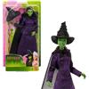 Mattel Universal Wicked - Elphaba Thropp, bambola ispirata al film con abito e mantello removibili e 7 punti di articolazione, cappello e stivali inclusi, 4+ anni, JMG23