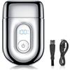 Bangzi Rasoio elettrico da uomo, rasoio elettrico da donna, mini rasoio a lamina con doppie lame galleggianti, rasoio impermeabile IPX7, durata 90 minuti, display a LED, blocco da viaggio, regalo per uomini