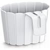 Prosperplast Vaso da fiori 1,4L Boardee HOOK 14,4x21,2x13 cm, Bianco