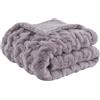 Madison Park Lusso in finta pelliccia increspata lavanda 50 x 60 Premium morbida e accogliente pelliccia sintetica spazzolata lunga per letto, pullman o divano