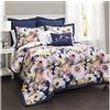 Lush Decor 7 Piece Comforter Set, Blue, Full/Queen