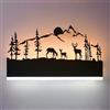 FYLARY Applique Montagna Lampada con Animali da Muro Lampada Parete Interno Vintage Lampada Cervo da Parete, 12W (Cervo C)