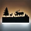 FYLARY Applique Montagna Lampada con Animali da Muro Lampada Parete Interno Vintage Lampada Cervo da Parete, 12W (Cervo D)