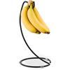 Relaxdays 2 x Porta Banane, in Metallo, H x D: 33 x 17 cm, Contro Le Macchie, stoccaggio Banane, Supporto Frutta, Nero
