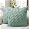 Softalker Federa per cuscino 30 x 30 cm, colore verde menta, set da 2 pezzi, piccole federe copricuscini, cuscini decorativi, per soggiorno, camera da letto, cameretta dei bambini, divano, Pasqua