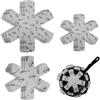dellyy 15 Pezzi Proteggi Pentole e Salvapadelle Protezioni, dellyy Separatori Pentole,Proteggi Pentole e Salvapadelle Protezioni per Padelle,3 Diverse Misure (38/36/26 cm) (Grigio-E)