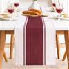 DakTou Runner Tavola Moderno con Ampie Strisce Rosse in Cotone e Lino 40x90cm, Runner da Tavolo in Stile Campagnolo e Rurale, Centrino Rettangolare per Tavolo da Pranzo, Tavolino da Salotto, Credenza