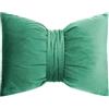 Morbidissimi - Cuscino Arredo Fiocco Danae in Velluto 37x48cm Verde Bottiglia, Cuscino Decorativo Sfoderabile con Cerniera, Design Elegante per Divano Letto Poltrona, Made in Italy AC370