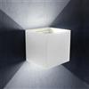 MAKA change your life quality MAKA Applique LED da Parete Interno Esterno, Applique Cubo in Metallo, 220V | 12 Watt | Impermeabile IP65 | Lampada da Parete, Applique Camera da Letto, da Esterno (Grigio, Luce fredda 6500K)