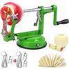 ARSUK Pela Mele con Ventosa con Due Trafile Sbucciamele Affetta Mela Frutta Verdure Cutter Corer Affettatrice Peeling Cucina Macchina (Verde)