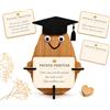 LO REALIZZO Patata Positiva Laurea in Legno — Regalo Laureata Donna Uomo Divertente con Bigliettino | Gadget Laurea Originale Artigianale | Portafortuna Esami Diploma | Idea Regalo Laureata