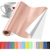 YAFLC Vinile Adesivo Permanente Oro rosa metallizzato, 30.5x400cm Vinile Permanente, Pellicola Adesiva Usato per Tazze, Ceramica, Vetro, Regali Fai Da Te