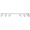 Planetitaly Plafoniera LED 6 Faretti GU10 48W Orientabile Soffitto Parete Ufficio 4000K Bianco