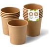 BIOZOYG 50x bicchierini caffè 100 ml / 4 oz, Ø 62 mm marrone - bicchieri carta senza plastica e con materiali sostenibili - bicchierini caffe carta