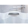 probath Tenda da doccia in tessuto, colore bianco, larghezza e altezza a scelta, 90/120/150/180/200/220/240/320 cm, anelli per tenda da doccia, nastro per tende o occhielli in metallo (120 x 230 cm