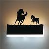FYLARY Applique LED da Parete Interno, Lampada da Parete Montagna Vintage Luci da Parete Interno per Camera da Letto Soggiorno Scala, 12W (Cavallo)