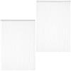 Relaxdays 4X Tenda a Fili Bianca, Accorciabile, con Passanti, per Porte e Finestre, 145x245 cm, Bianca