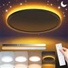 NEEMOSI Plafoniera Led Soffitto Dimmerabile con Timer, 36W Lampadario LED Soffitto con Telecomando & Luce Notturna, Moderna Plafoniere Rotonda per Cucina, Bagno, Camera da Letto, Soggiorno Ø39cm