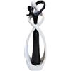 PIGPIGFLY Statua Amanti,Statue Decorative,Decorazioni per Ufficio,Figura Decorative, Statuette Decorative Casa, Soggiorno Decorativo Moderno da Appoggiare, Scultura Astratta in Poliresina(Nero+Bianco)