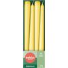 Bolsius Candele affusolate - Giallo - Confezione da 4 - 24,5 cm - Candele decorative per la casa - Durata di 7 ore - Inodore - Cera vegana naturale - Senza olio di palma