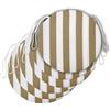 Il Tuo Artigiano Design Set 6 Cuscini per Sedie da Giardino Made in Italy - Cuscini Copri Sedie da Cucina Sfoderabili - Imbottiture in Spugna (Diametro 40 cm, Bianco e beige)