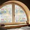 LaCheery Pellicola per Vetri Finestre Privacy Fiori Adesivi per Finestre Bagno 30cm x 200cm Pellicola Oscurante Colorata Vetri Autoadesiva Impermeabile Carta Adesiva per Vetro Camera da Letto