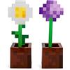 Ukonic Minecraft Daisy and Allium - Set di 2 luci d'atmosfera per vasi di fiori