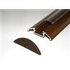 Marc LED Ltd Estrusione LED in alluminio (profilo); P4, legno wengé, set con copertura trasparente (materiale: PMMA) e due tappi terminali; lunghezza: 1m / 100cm/1000mm