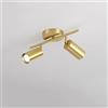 Generic Faretto da soffitto Moderno Nordico, Illuminazione a Binario in Ottone Dorato H65, faretti industriali, faretti da soffitto orientabili in Modo Flessibile, per Cucina, Sala da Pranzo, l
