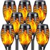 YAZEKY Luci a fiamma solare esterna, lampada solare per esterni, torcia solare per esterni, lampada solare da giardino, IP65, impermeabile, torcia solare per arredamento, giardino, patio, percorsi (8