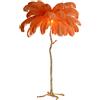Psfghvz Lampada da Pavimento, Lampada da Terra in Piume di Struzzo Naturale, Luce Soffusa Lampada Orientabile, Vere Piume di Struzzo, Lampada da Comodino Romantica Decorazione