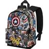 Marvel Captain America Comic-Zainetto Piccolo HS FAN, Multicolore, 25 x 35 cm, Capacità 12 L