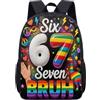 Generic Zaino Metallico Blu Lightning da 17 Pollici SIX 67 SEVEN, Borsa da Scuola Retrò Anni 80 Cromata per Ragazzi Adolescenti, Grande Rucksack, 40, L, Minimalista