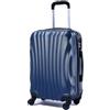 R.Leone 60x40x20 ruota rimovibile 55x40x20 cm Ryanair Valigia Bagaglio a mano 4 Ruote Rimovibili Capienza Massima Trolley in ABS 2037MAX (Blu, 60x40x20 ruota smontato 55x40x20 cm)