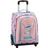 Maricart Zaino Trolley Scuola Elementare Stitch 34,5x21x45 cm - Trolley Duo con Ruote in Gomma e Manico Telescopico - Zainetto Bambino/Bambina Anno 2026/2027