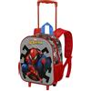 Marvel Spiderman Symbol-Zainetto 3D con Ruote Piccolo, Grigio, 26 x 34 cm, Capacità 7 L
