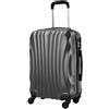 R.Leone 60x40x20 ruota rimovibile 55x40x20 cm Ryanair Valigia Bagaglio a mano 4 Ruote Rimovibili Capienza Massima Trolley in ABS 2037MAX (Grigio, 60x40x20 ruota smontato 55x40x20 cm)