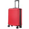 R.Leone Valigia Ryanair 55x40x20 cm Trolley Bagaglio a mano 4 Ruote Autonomo in ABS 2208 (Rosso, S Bagaglio mano 55x40x20cm)