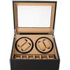 Shiyinge Automatico Watch Winder Orologi Vetrina Box Caricaorologi Per Orologi Automatici Cacciavite Orologi In Legno Scatola Orologi Per La Protezione Dell'Orologio A Casa Quando Non Utilizzato In PU Nero