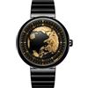 CIGA Design Blue Planet II Nero e Dorato Orologio Automatico Meccanico Uomo, Cassa in Ceramica, tecnologia Asynchronous-Follow, Cinturino in Ceramica, Vetro Zaffiro, regalo uomo (43mm)