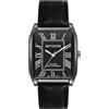 Miykon Orologi vintage da uomo, orologio quadrato da uomo con cinturino in vera pelle e lancetta dei secondi, lucidata agli ioni, lancette luminose, vetro resistente ai graffi, quarzo giapponese,