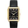 Miykon Orologi vintage da uomo, orologio quadrato da uomo con cinturino in vera pelle e lancetta dei secondi, lucidata agli ioni, lancette luminose, vetro resistente ai graffi, quarzo giapponese