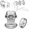 DDCELMIN Hollow Anal Plug Tunnel Plug con Plug Silicone Trasparente Espansione anale Butt Plug Speculum Massaggio prostatico Dilatatore vaginale SM Clistere Giocattolo sessuale per donne(2XL)