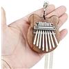 Alnicov 8 tasti Kalimba Thumb Piano, Super MiNi Piano con dita in mogano con cordino adatto per principianti (forma orecchio d'orso)